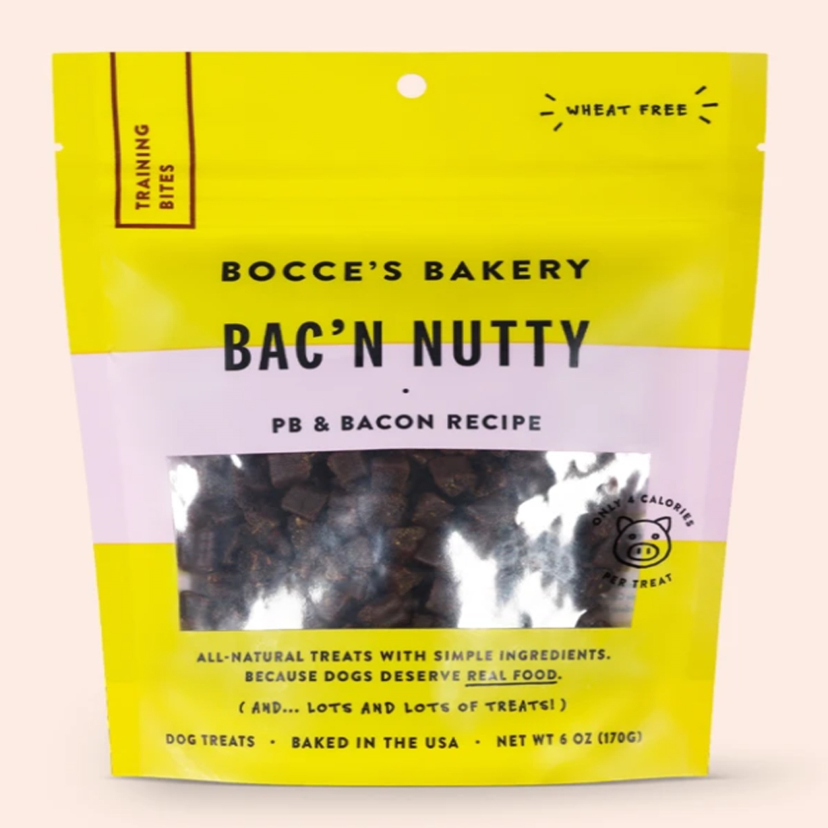 Picture of Bocces Bakery 857155007671 6 oz Dog Training Bacon Nutty Recipe