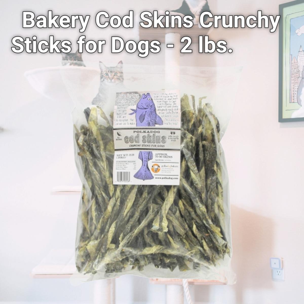 Picture of Polka Dog 895879002480 Bakery Cod Skins Crunchy Sticks for Dogs - 2 lbs.