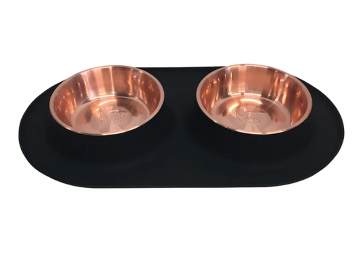 Picture of Messy Mutts 628043606326 Double Silicone Dog Feeder with Copper&#44; Medium