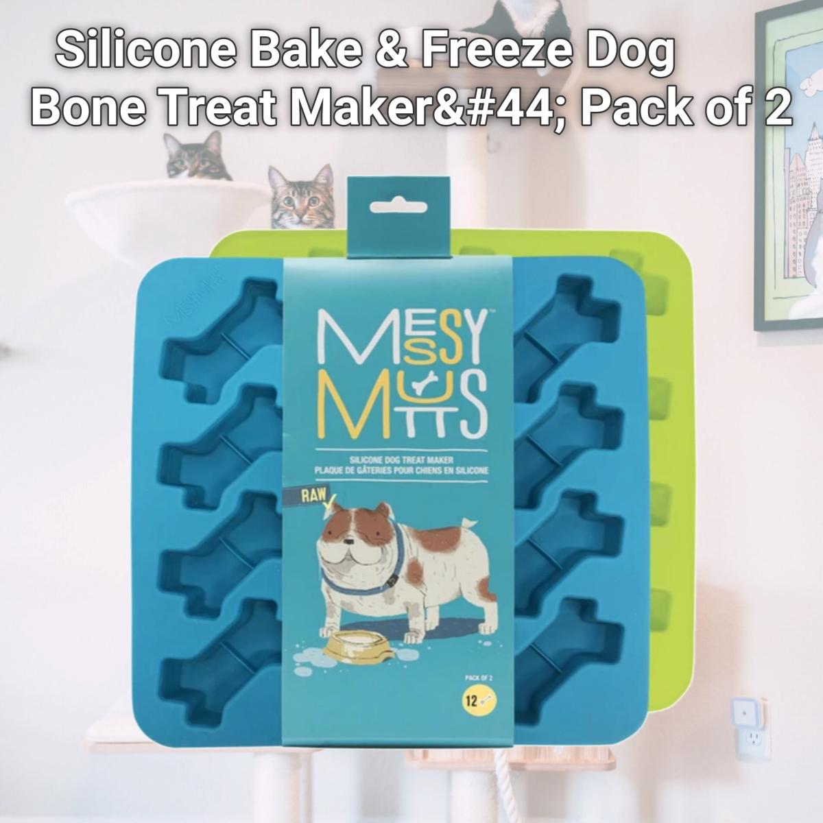 Picture of Messy Mutts 628043606623 Silicone Bake & Freeze Dog Bone Treat Maker&#44; Pack of 2