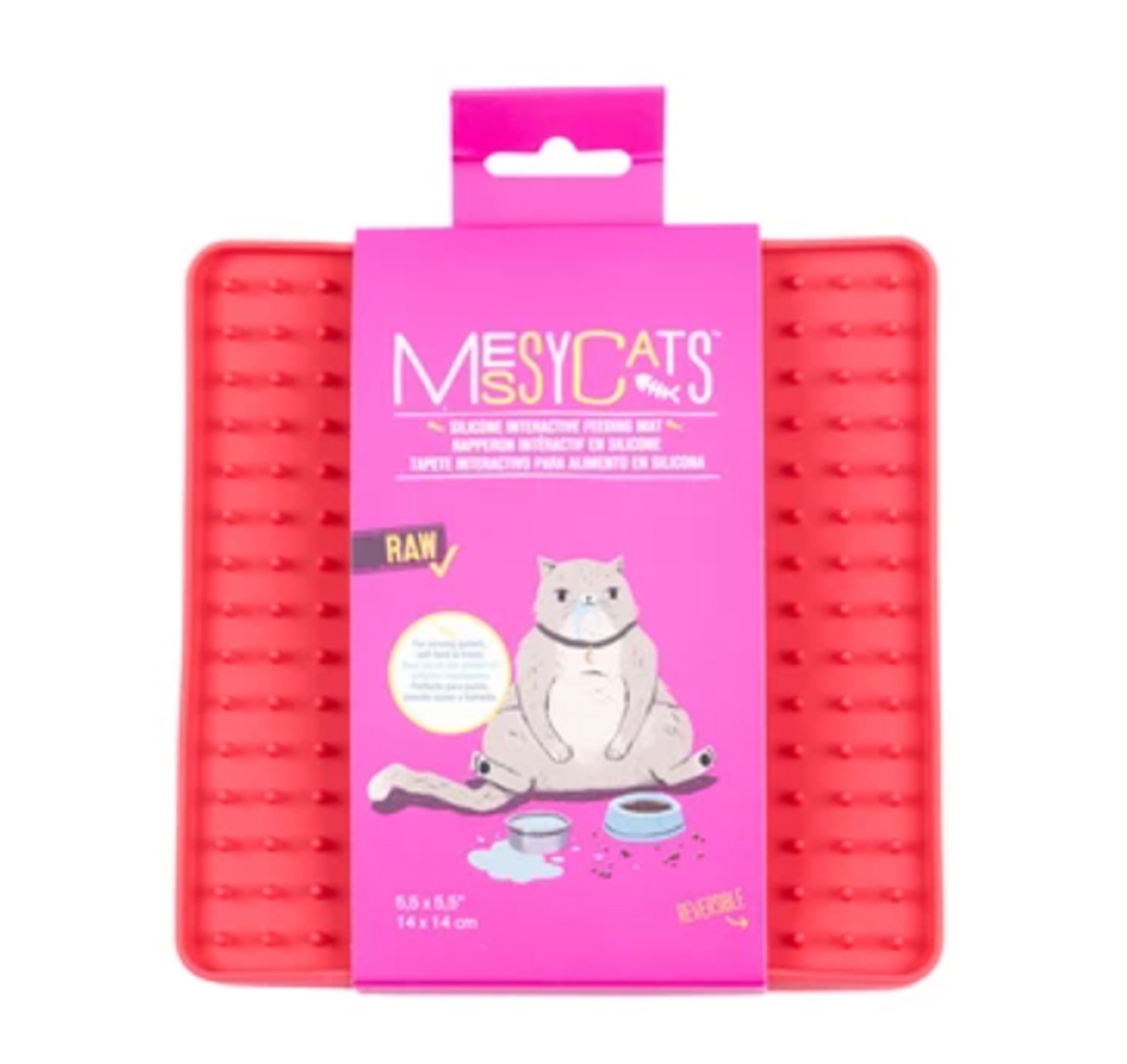Picture of Messy Mutts 628043606845 Silicone Reversible Interactive Feeding & Licking Mat for Cat&#44; Watermelon