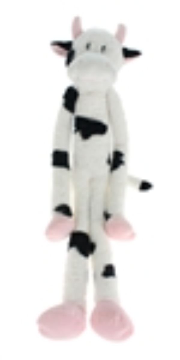 27 in.  Swingin Slevins Cow Plush Dog Toy