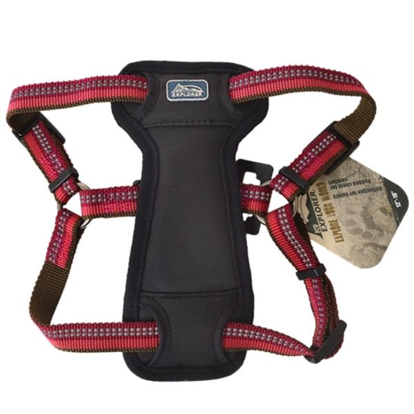 Picture of Coastal Pet Products 076484369421 20-30 in. K9 Explorer 1 in. Padded Harness, Berry Red