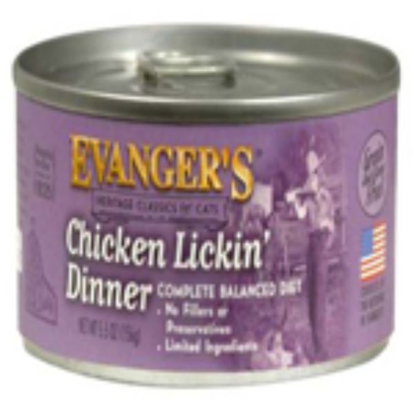 Picture of Evangers 077627100826 5.5 oz Heritage Classic Chicken Lickin Dinner Can Cat Food - 24 Count