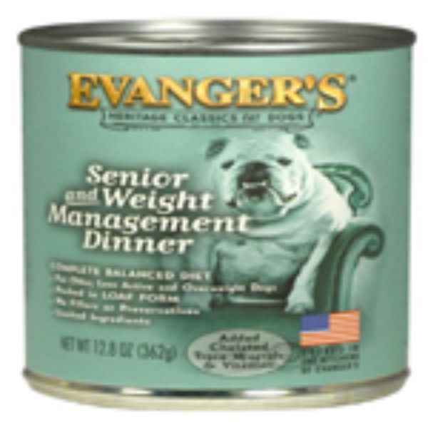 Picture of Evangers 077627101274 12.8 oz Heritage Classic Senior & Weight Management Can Dog Food - 12 Count