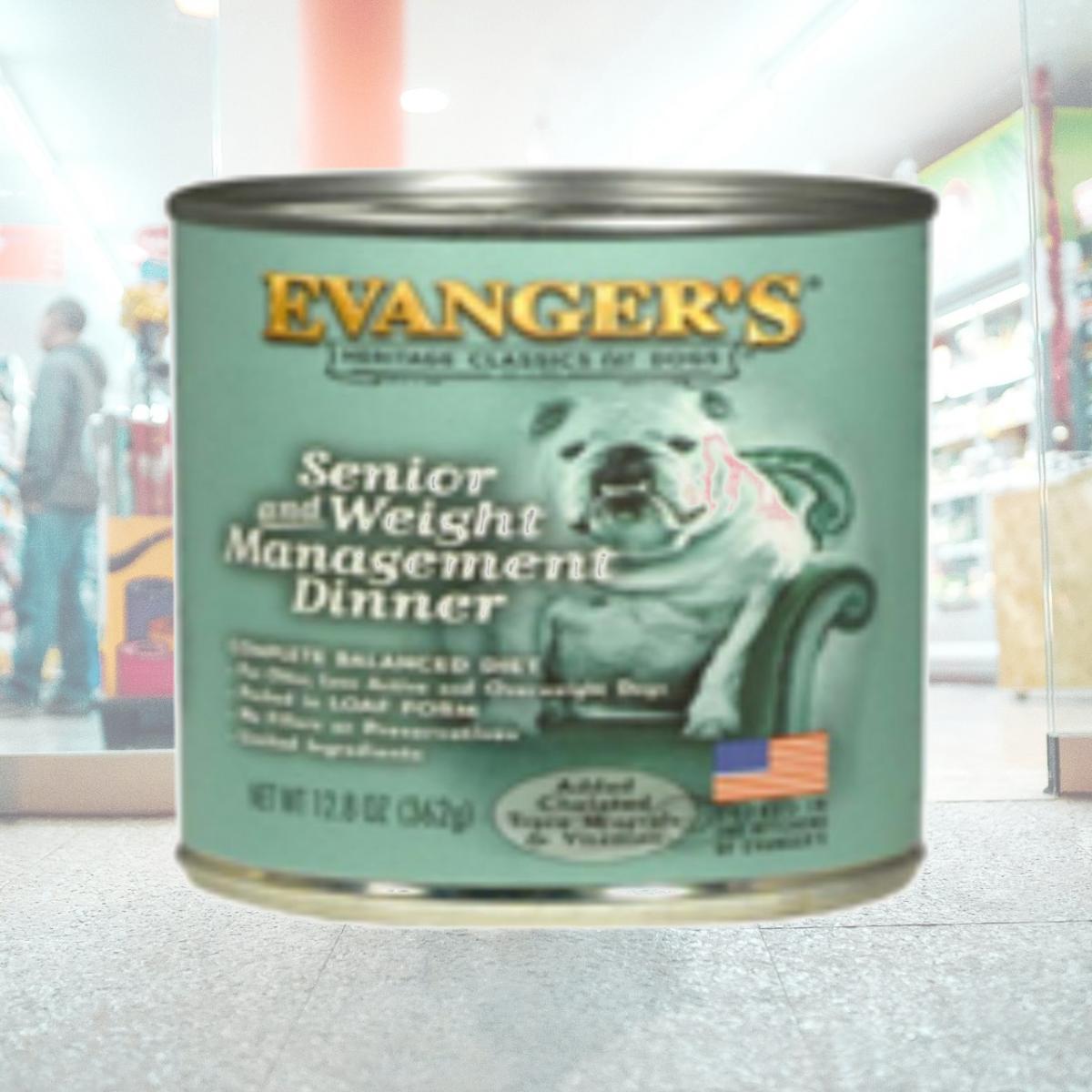 Picture of Evangers 077627101274 12.8 oz Heritage Classic Senior & Weight Management Can Dog Food - 12 Count