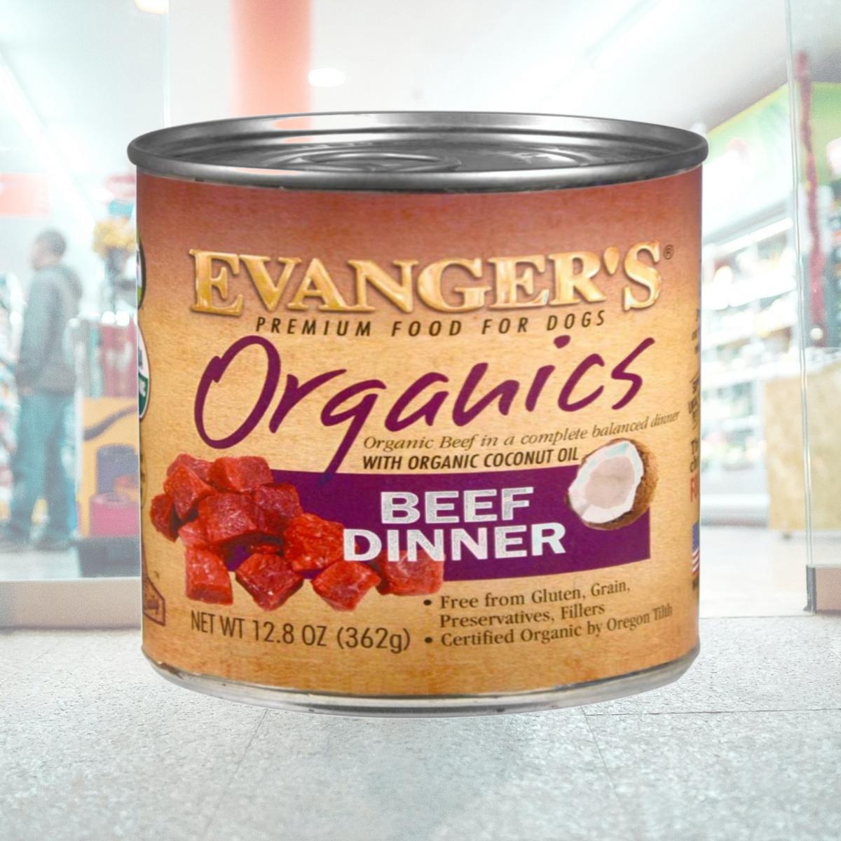 Picture of Evangers 077627501005 12.8 oz Organics Beef Dinner Canned Dog Food, Pack of 12