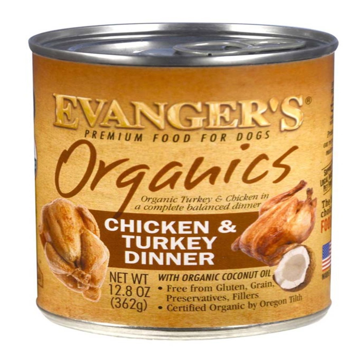 Picture of Evangers 077627501012 12.8 oz Organics Chicken & Turkey Can Dog Food - 12 Each