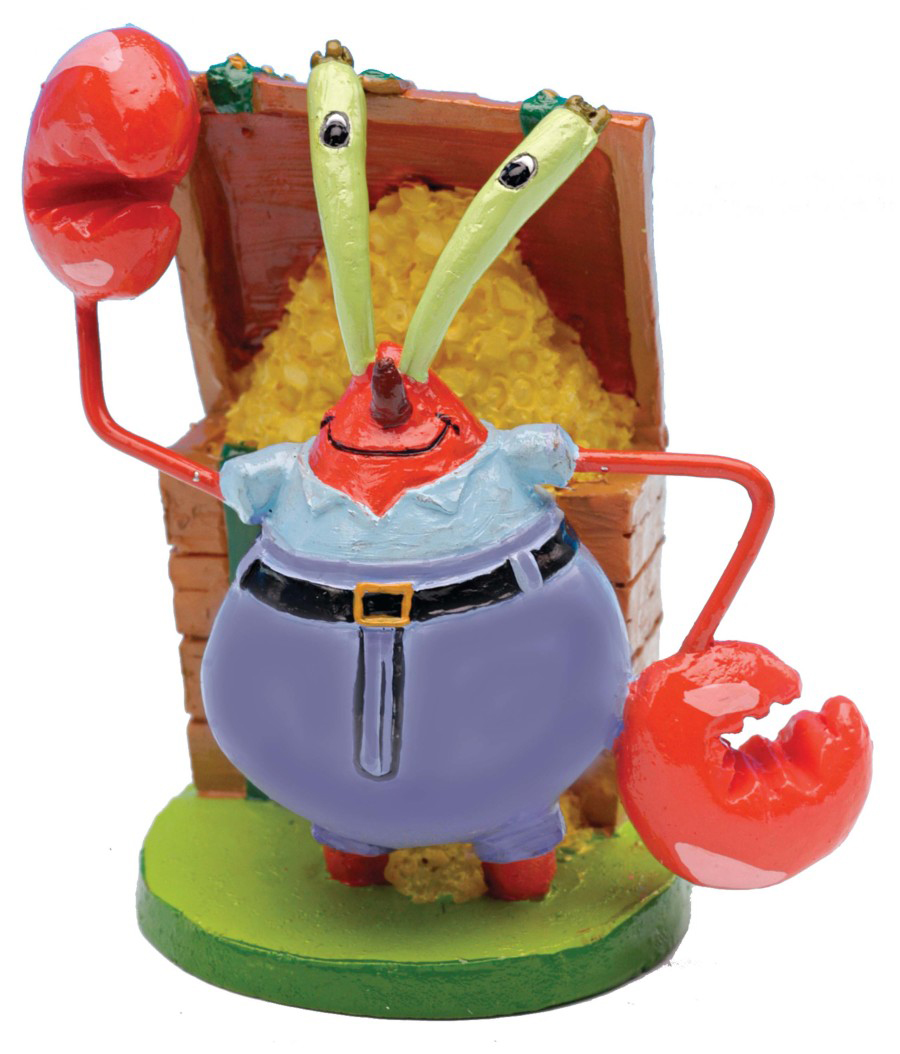 Picture of Penn-Plax 030172040498 Spongebob Mr. Crabs Aquarium Ornament