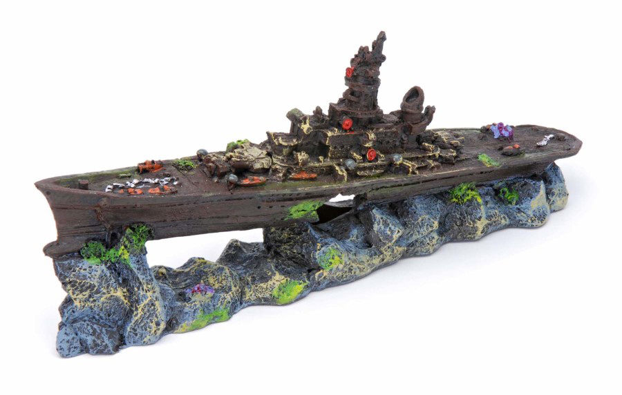 Picture of Penn-Plax 030172048296 Battleship Ornament, Small
