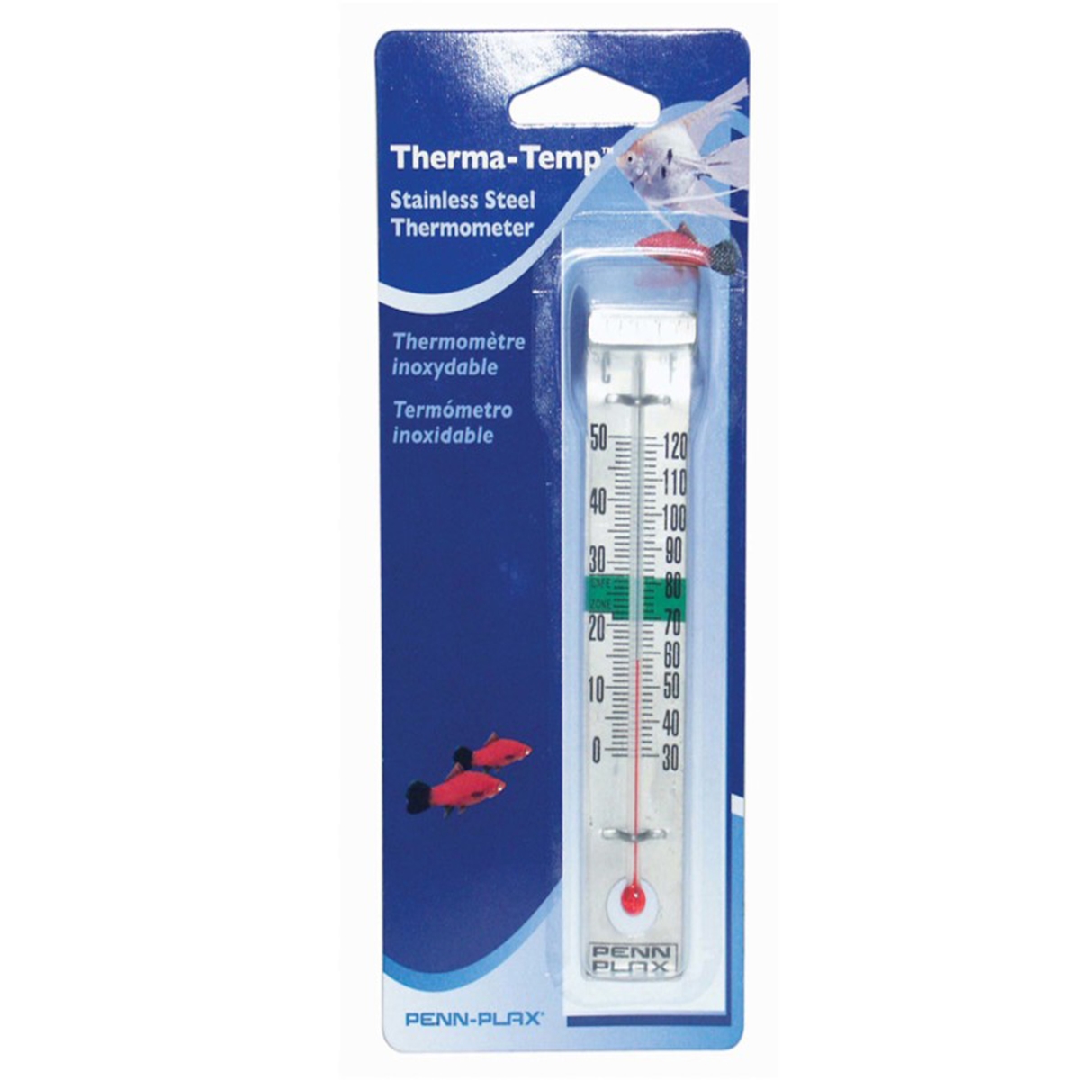 Picture of Penn-Plax 030172371059 4.75 in. Stainless Steel Thermometer