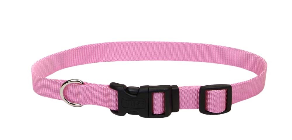 Picture of Coastal 076484066030 0.75 in. Adjustable Nylon Dog Collar with Plastic Buckle Bright&#44; Pink