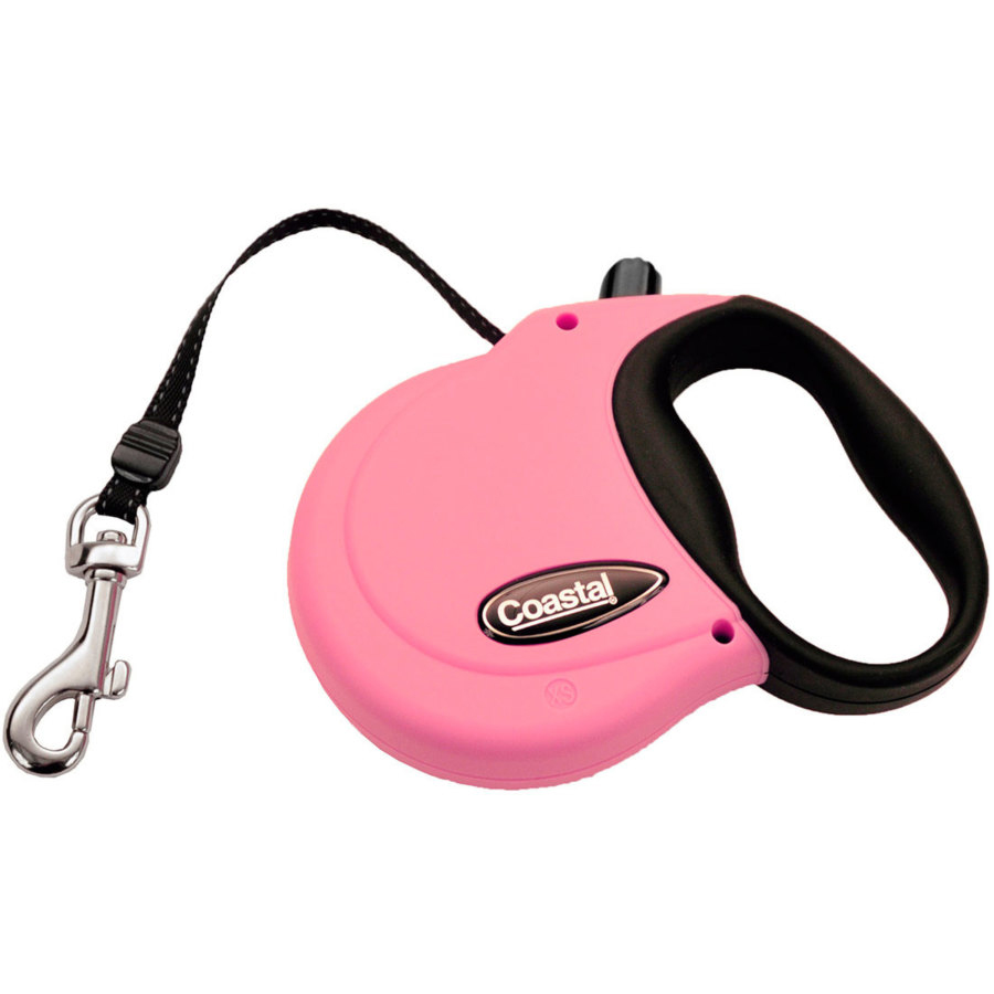 Picture of Coastal Pet Product 076484087868 16 lbs Power Walker Retractable Dog Lead, Pink - Extra Small