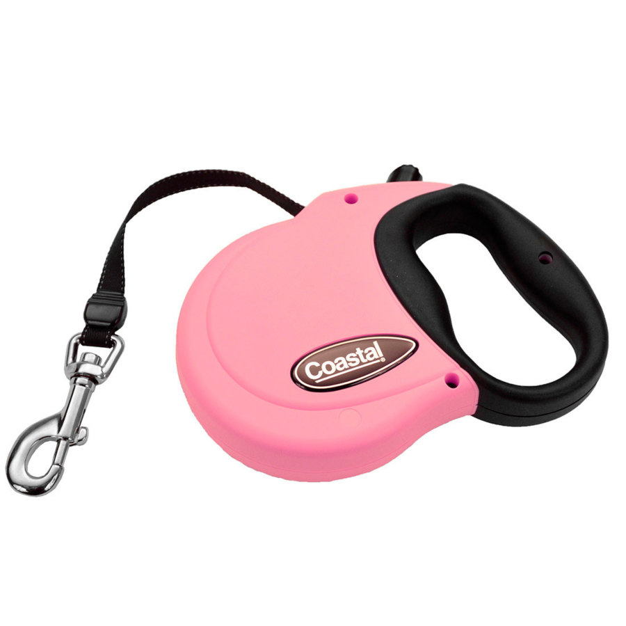 Picture of Coastal Pet Products 076484089800 Power Walker Retractable Dog Leash&#44; Pink - Small up to 32lbs