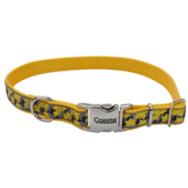 Picture of Coastal Pet Products 076484647192 0.62 x 18 in. Ribbon Adjustable Nylon Collar Metal Buckle Buttercup, Yellow