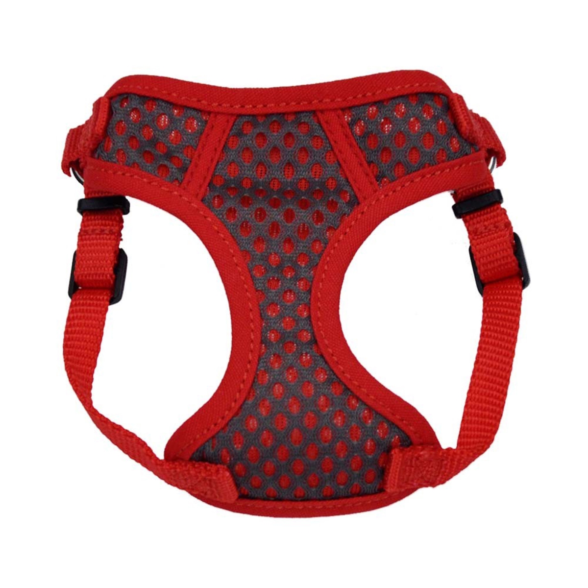 Picture of Coastal 076484648021 0.37 in. Pet Comfort Soft Sport Wrap Harness&#44; Grey & Red - Extra Small