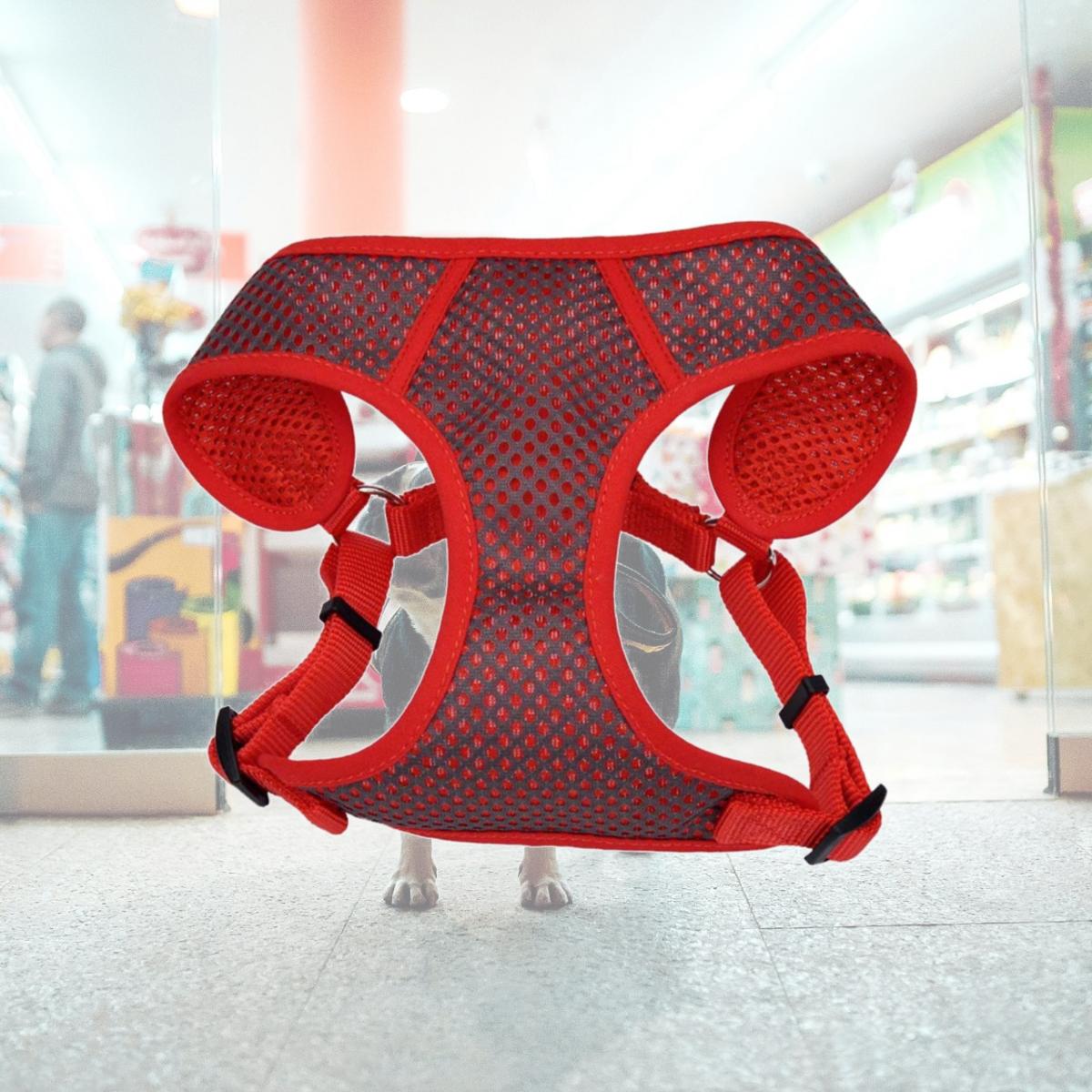 Picture of Coastal Pet Products 076484648069 0.625 in. Pet Comfort Soft Sport Wrap Harness&#44; Grey & Red - Small
