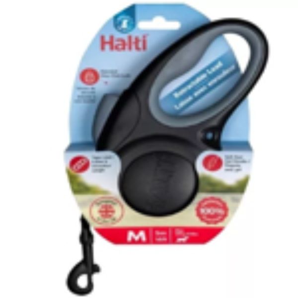 Picture of Company of Animals 886284161237 Halti Retractable Lead for Dog&#44; Black - Small