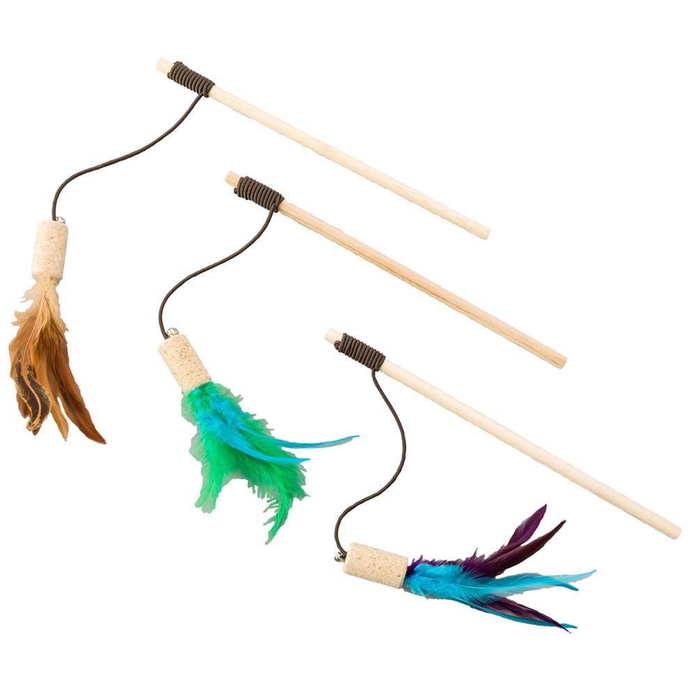 Picture of Ethical Pet Products 077234520567 Spot Cat-Bernet Cork Teaser Wand Cat Toy, Assorted Color