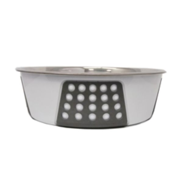 Picture of Ethical Product 077234585191 55 oz Spot Tribeca Dog Bowl, White