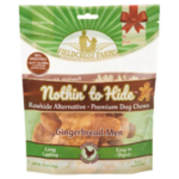 Picture of Ethical Product 810002631801 5.2 oz Fieldcrest Farms Nothin To Hide Gingerbread Man Chicken Dog Treats - Pack of 4