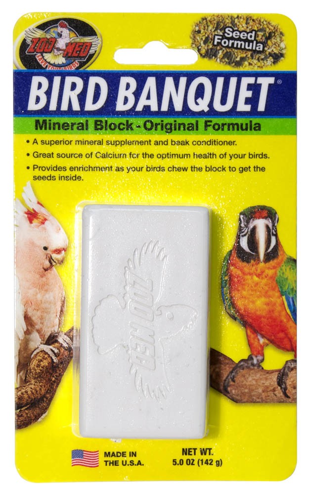 Picture of Zoo Med 097612118018 Bird Banquet Block Original Seed Formula, Large