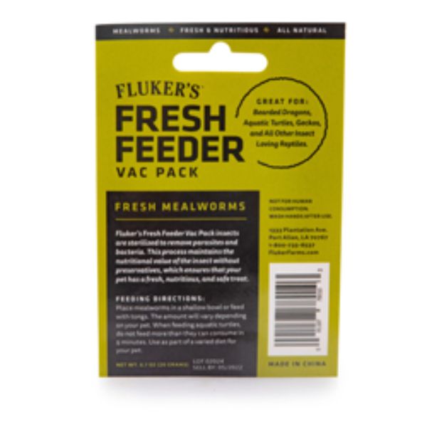 Picture of Fluker Labs 091197780103 0.7 oz Fresh Feeder Vac Pack Mealworms Reptile Food
