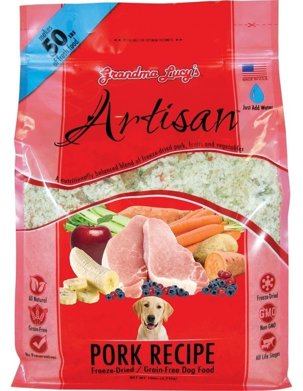 Picture of Grandma LucyS 884308731060 1 lbs Artisan Freeze Dried Grain Free Pork Dog Food