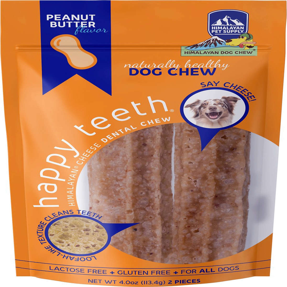 Picture of Himalayan Dog Chew 857164007471 Happy Teeth Peanut Butter Dog Chew&#44; Large