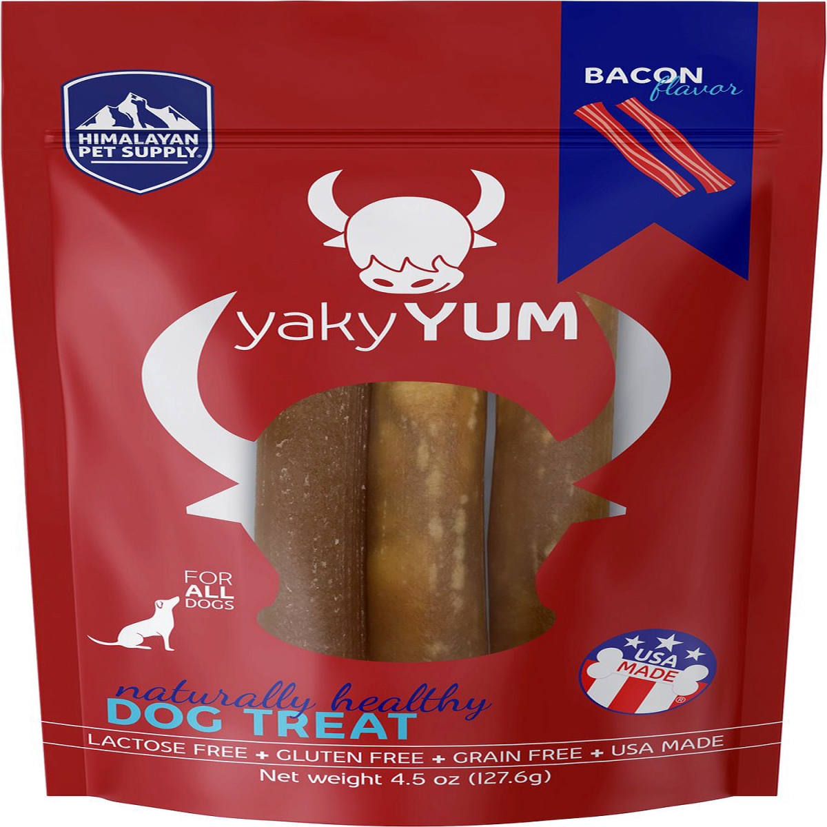 Picture of Himalayan Dog Chew 857164007501 4.5 oz Yaky Yum Bacon Dog Chew