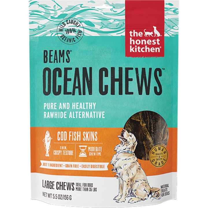 Picture of Honest Kitchen 855089008740 5.5 oz Grain Free Large Ocean Chews Cod Skin Dog Treats - Large