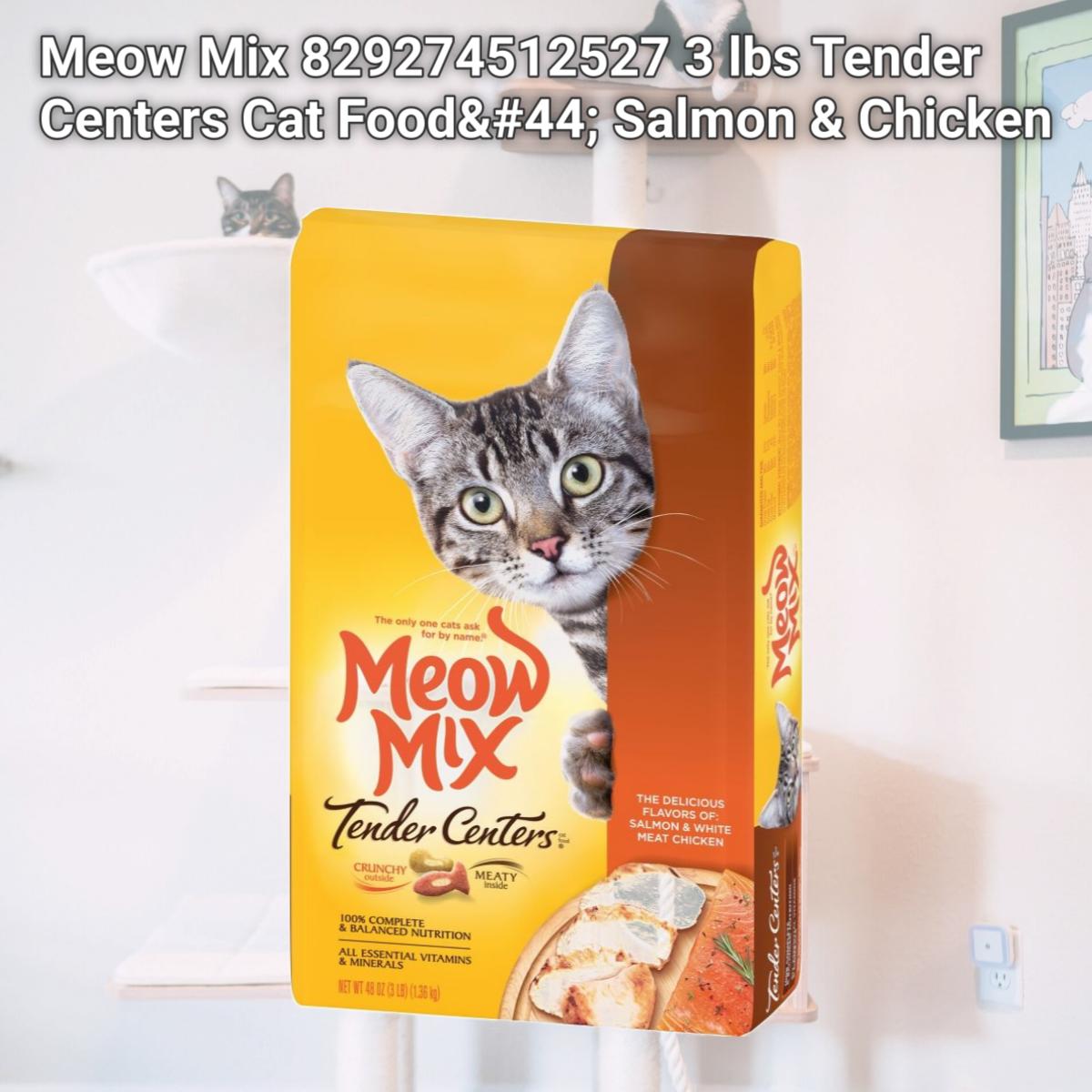 Picture of Meow Mix 829274512527 3 lbs Tender Centers Cat Food&#44; Salmon & Chicken