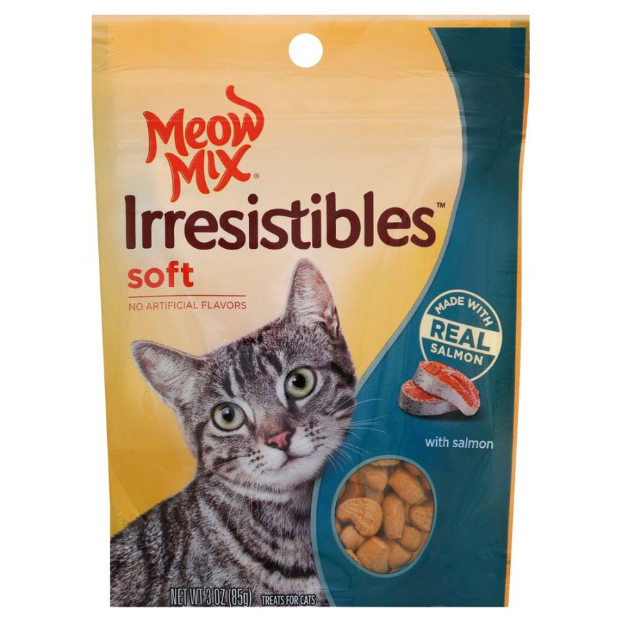 Picture of Meow-Mix 829274527163 3 oz Irresistibles Salmon Cat Treat