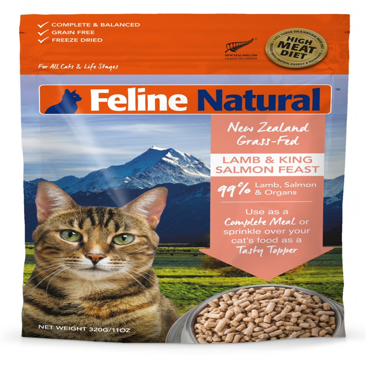 Picture of K9 Natural 9421904518001 11 oz Feline Freeze Dried Lamb Salmon Dog
