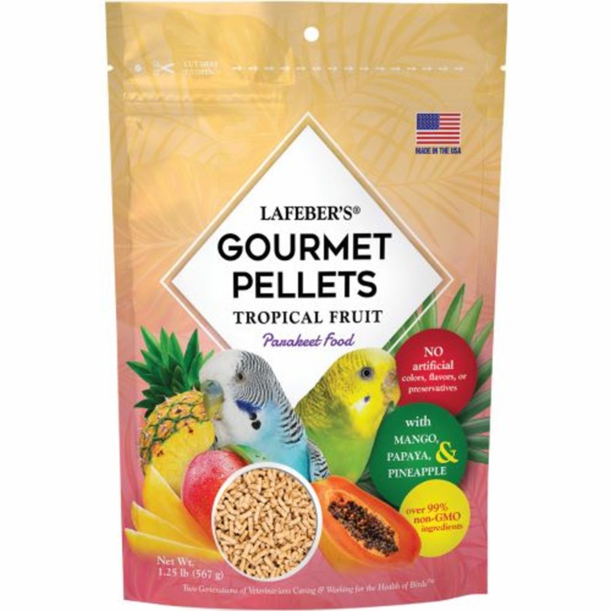 Picture of Lafeber 041054726300 1.25 lbs Tropical Fruit Gourmet Pellets Bird Food for Parakeet