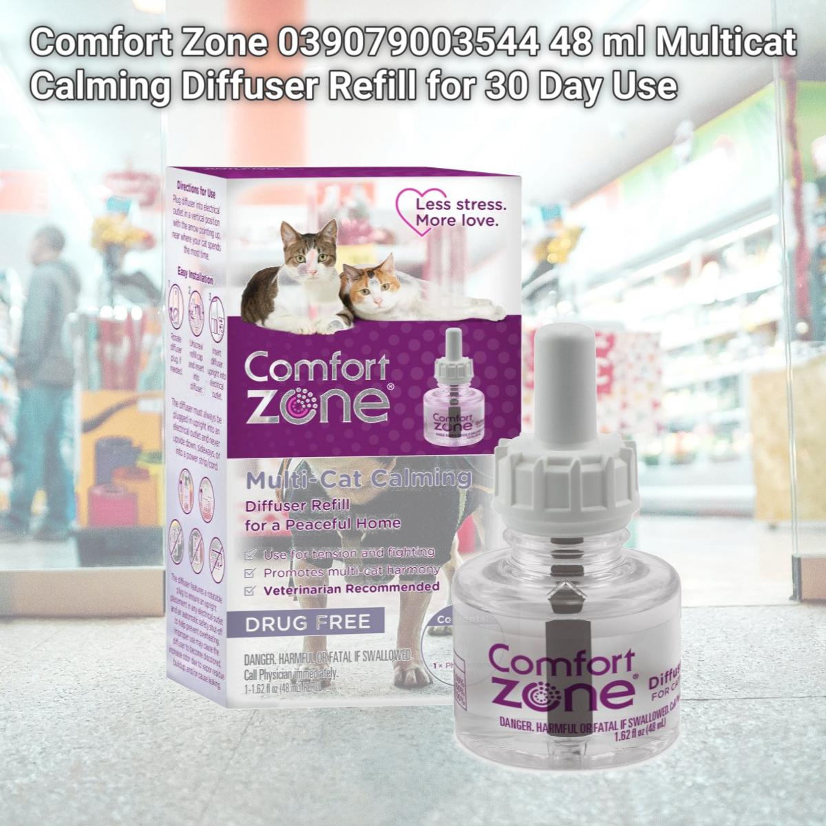 Picture of Comfort Zone 039079003544 48 ml Multicat Calming Diffuser Refill for 30 Day Use