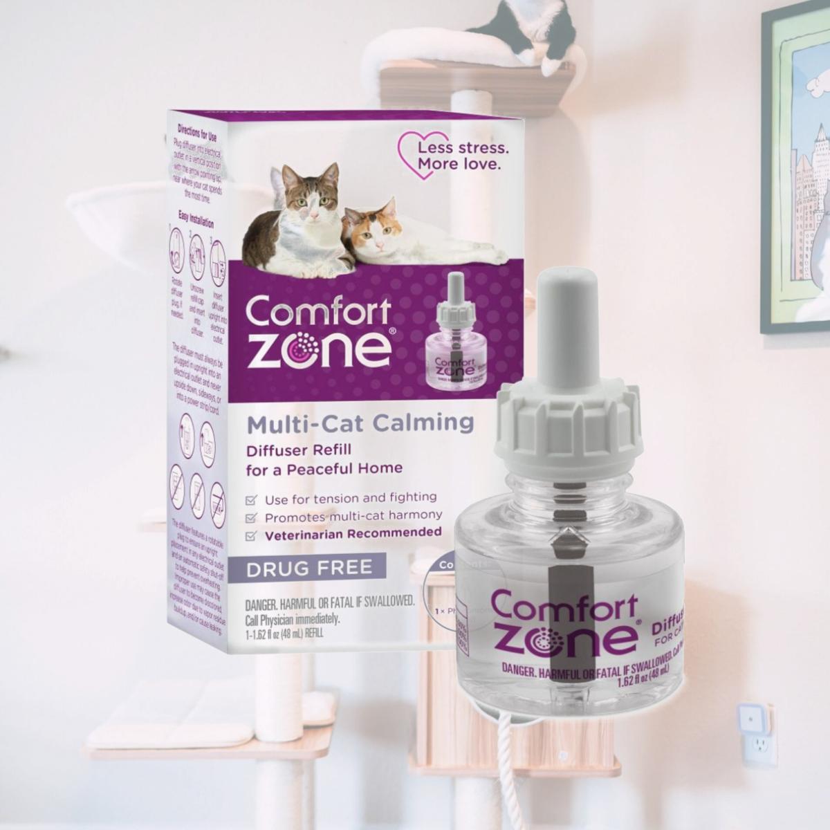 Picture of Comfort Zone 039079003544 48 ml Multicat Calming Diffuser Refill for 30 Day Use