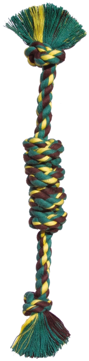 Picture of Mammoth Pet Products 746772200940 15 in. Monkey Fist Bar Dog Toy, Multi Color - Small