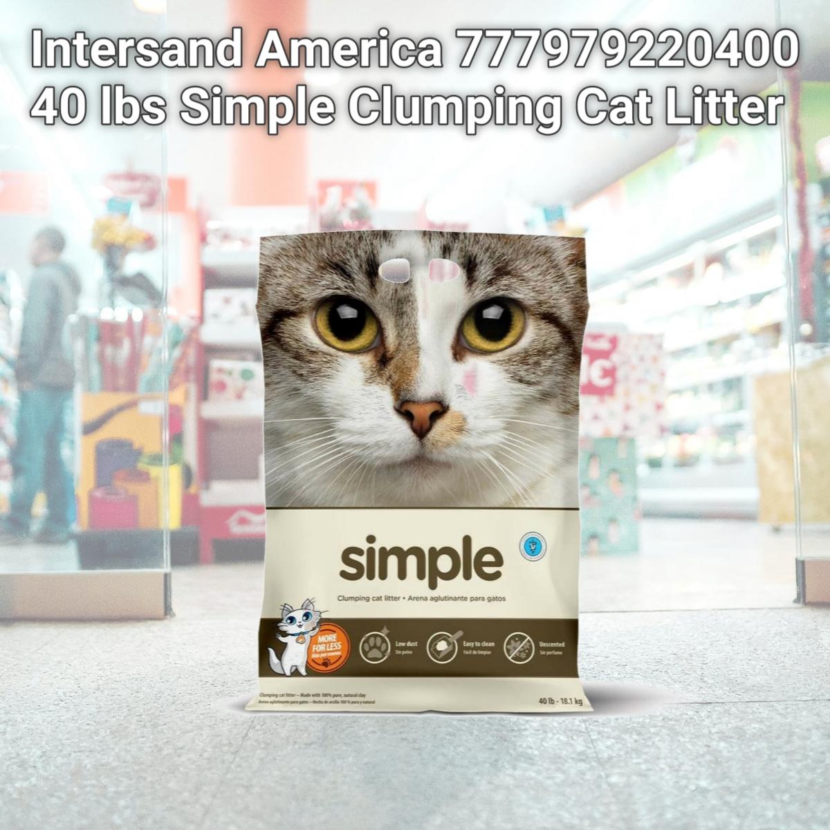 Picture of Intersand America 777979220400 40 lbs Simple Clumping Cat Litter