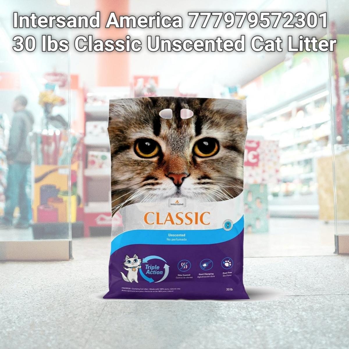 Picture of Intersand America 777979572301 30 lbs Classic Unscented Cat Litter