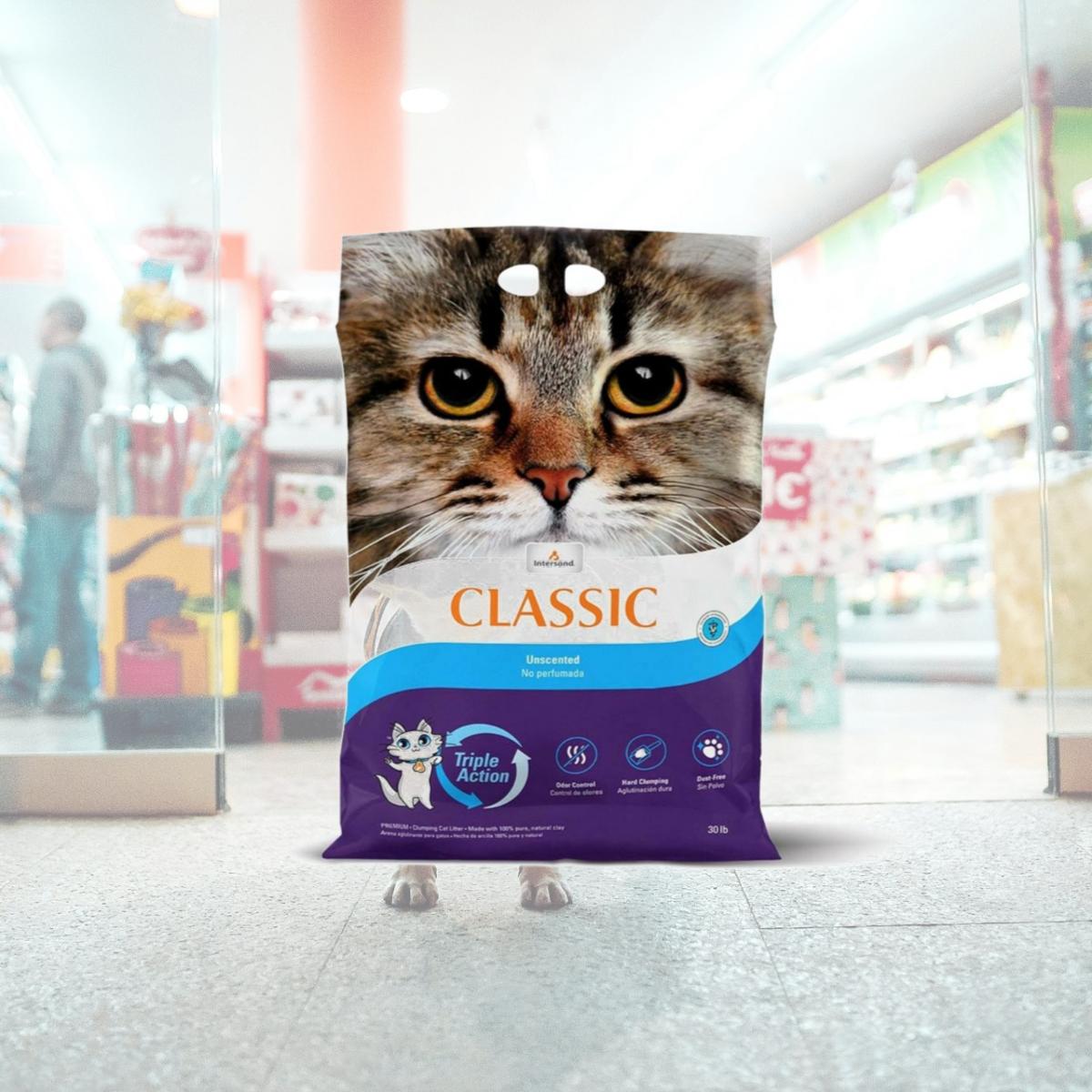 Picture of Intersand America 777979572301 30 lbs Classic Unscented Cat Litter