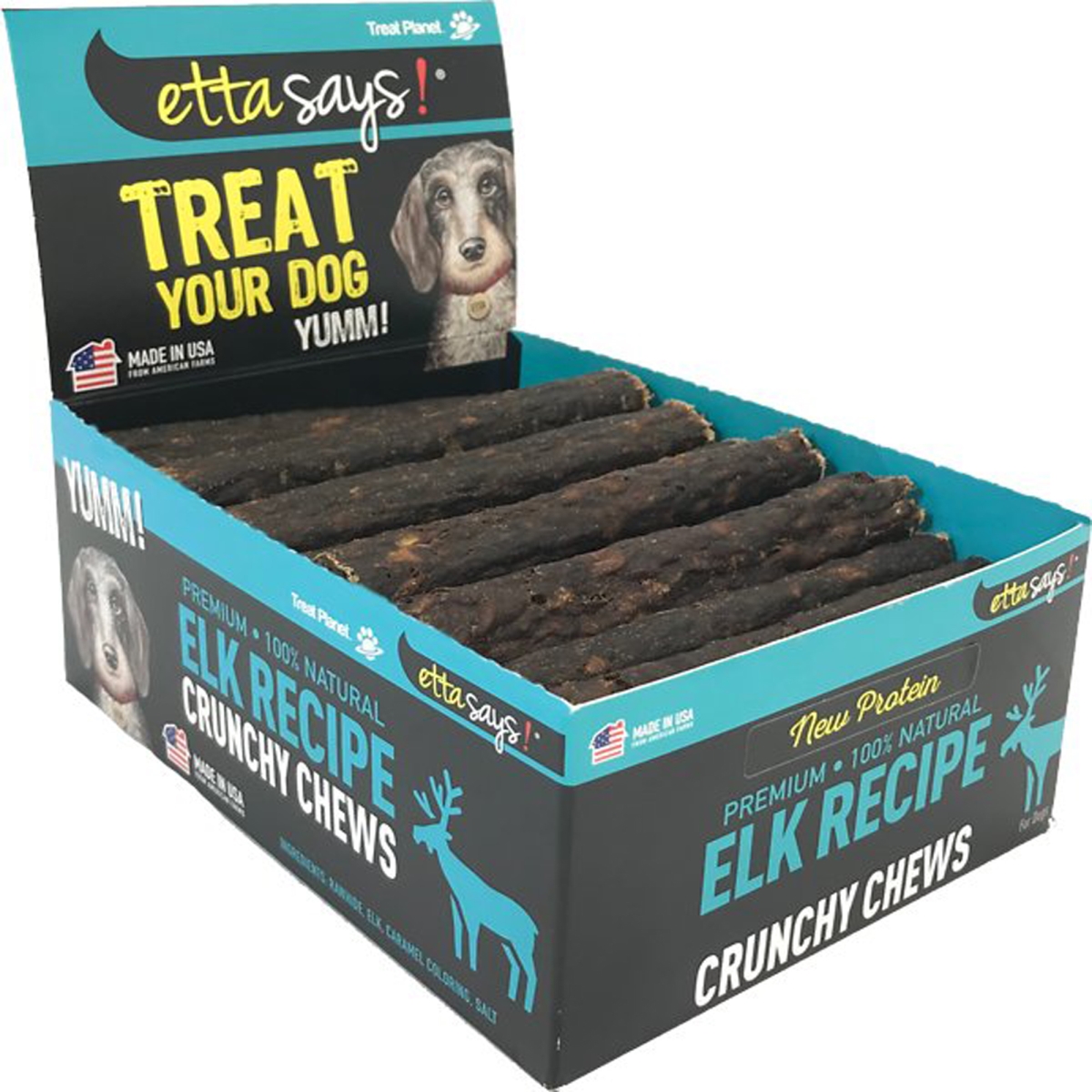 Picture of Etta Says 850089007205 4.5 in. Crunchy Chew Elk Recipe Dog Treat&#44; 36 Count