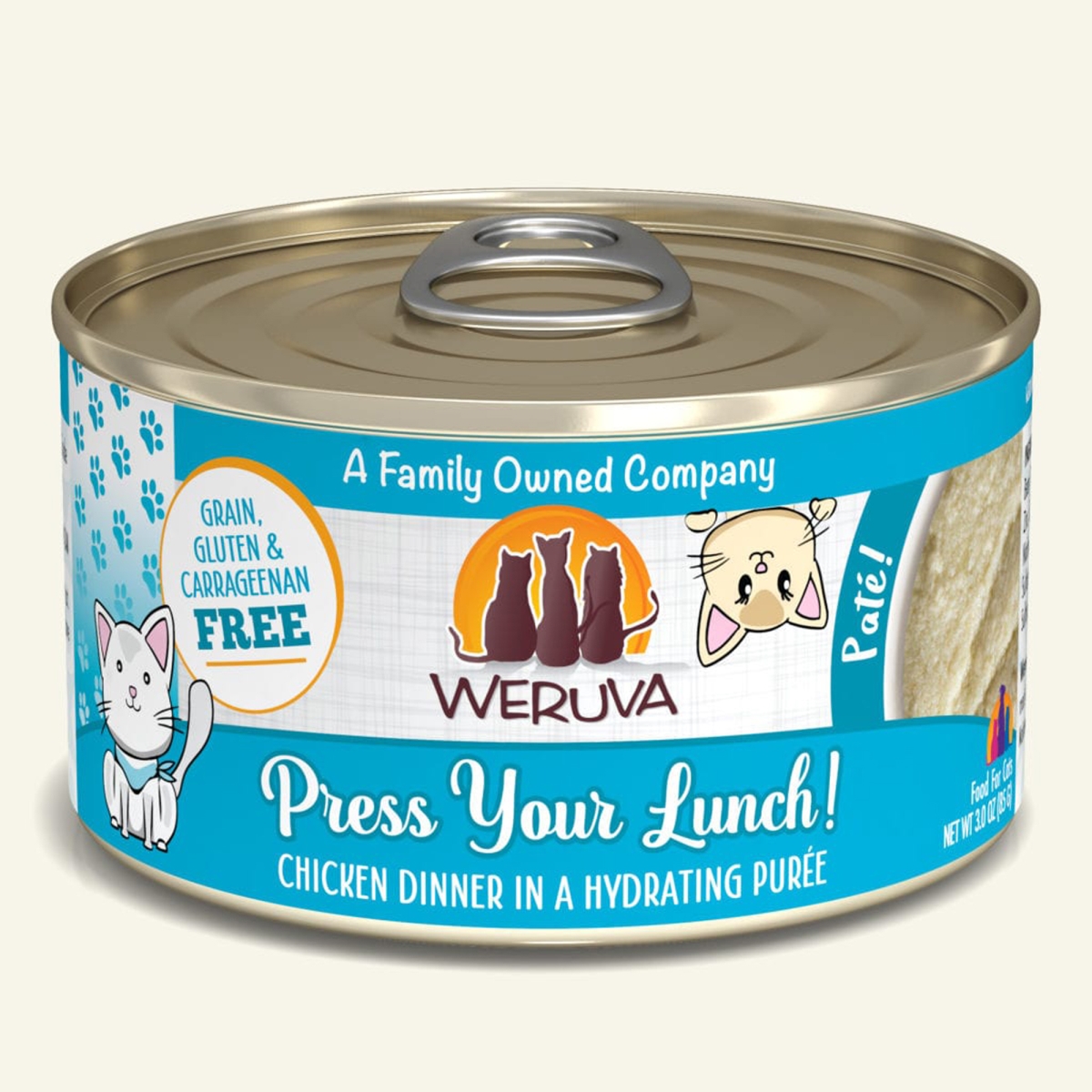 Picture of Weruva 810028241442 3 oz Pate Press Dinner Cat Food, Case of 12