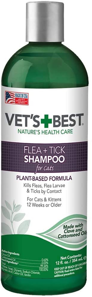 Picture of Veterinarians Best 031658106042 12 oz Vets Best Flea & Tick Shampoo for Cats