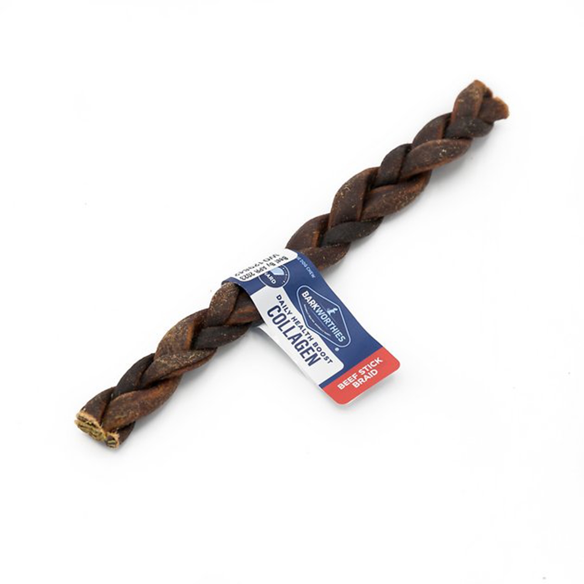 Picture of Barkworthies 840139124235 9 in. Collagen Braided Stick for Dog
