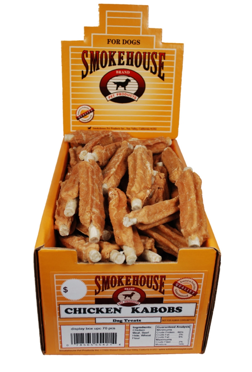 Picture of Smokehouse 078565554214 Chicken Kabobs Dog Treats, 70 Count