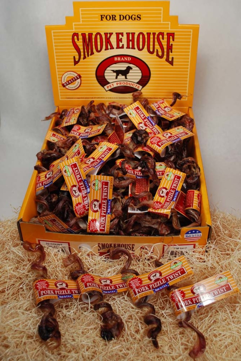 Picture of Smokehouse 078565854642 Porky Pizzle Twists Dog Chew Shelf Display Box, 100 Count