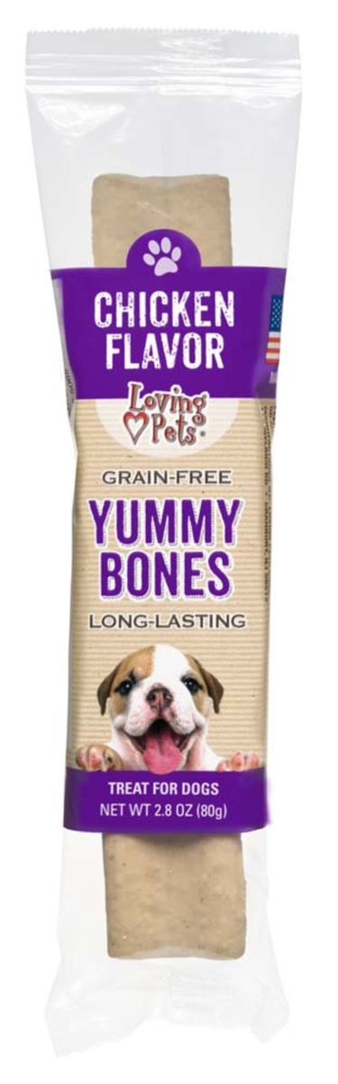 Picture of Loving Pets 842982050655 2.8 oz Yummy Bone Chicken Flavor Filled & Wrapped Dog Treat