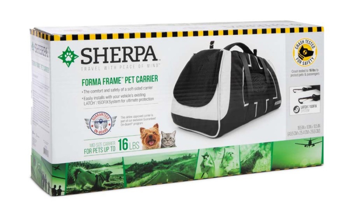 Picture of Sherpas Pet Trading 786306720681 Forma Frame Airline Approved Pet Carrier&#44; Black - Medium