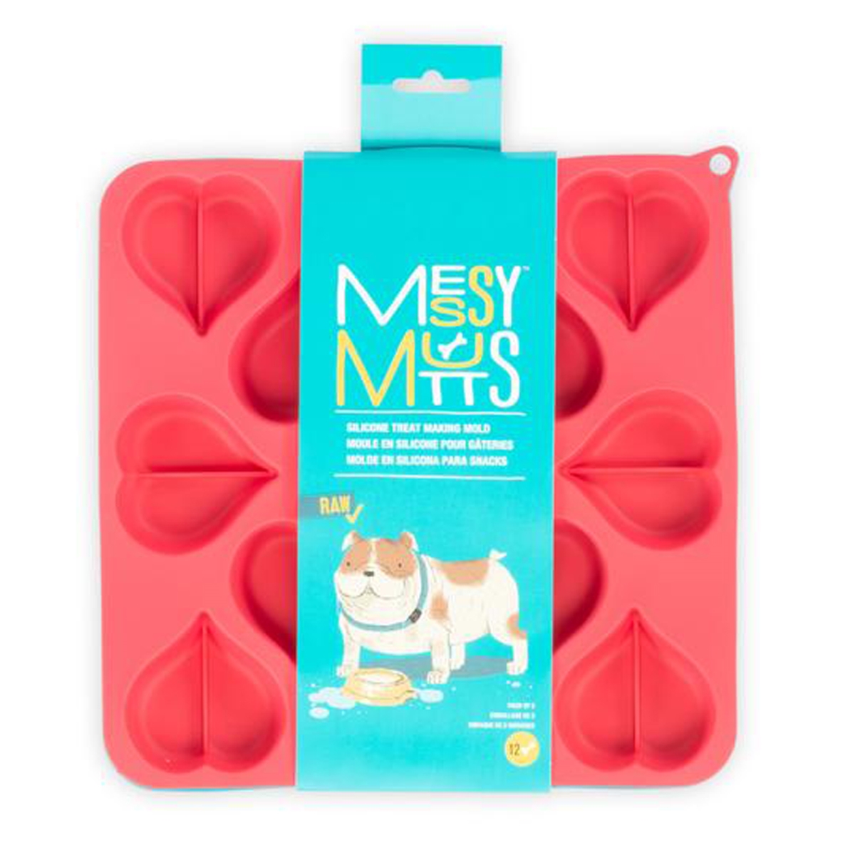 Picture of Messy Mutts 628043606616 Heart Shaped Dog Treat Making Mold&#44; Pack of 2